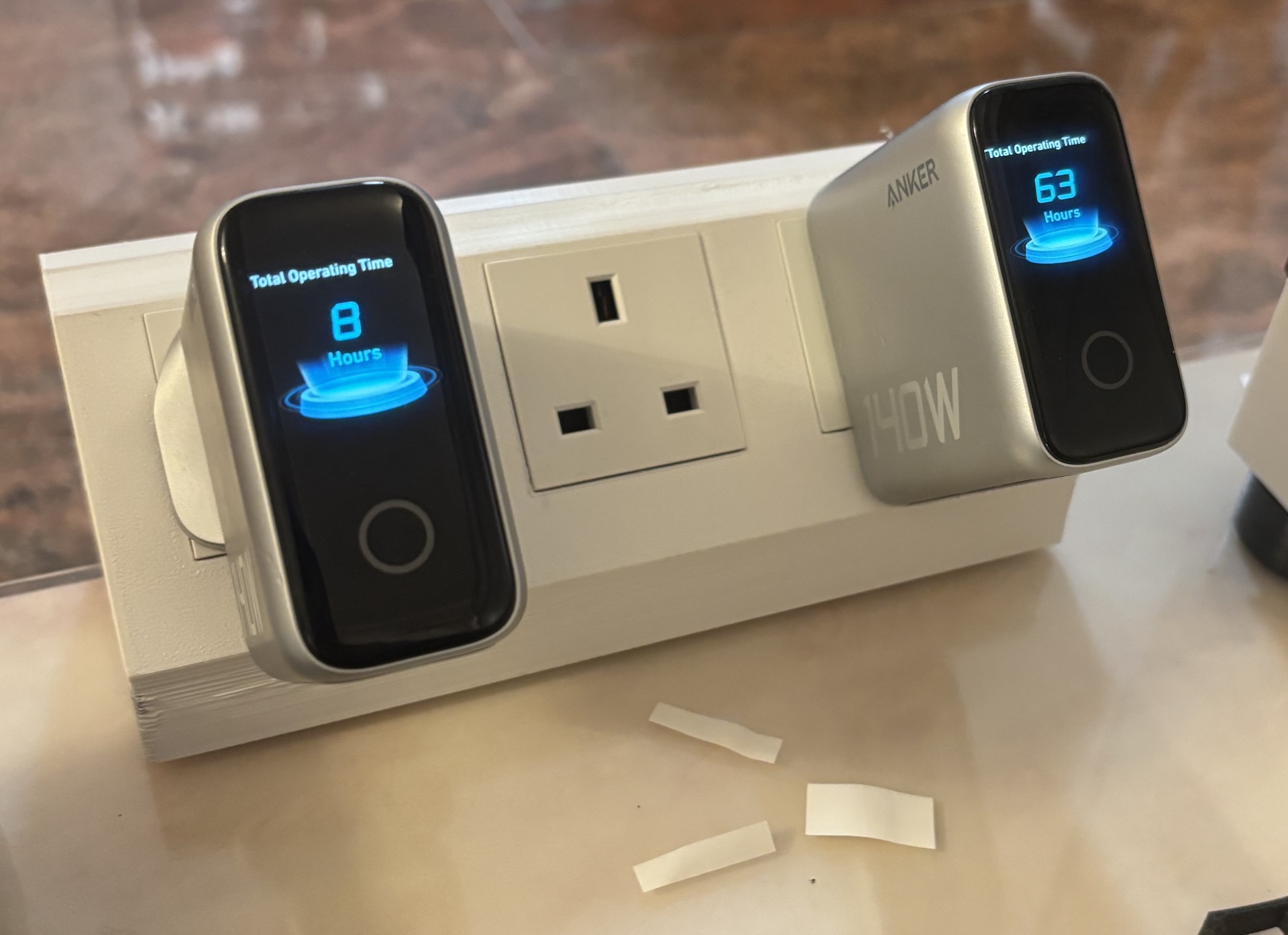 One of the current converter unit used as the power distributor for the table